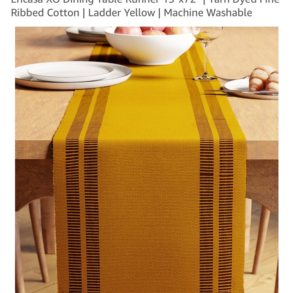 Yellow Dining Table Runner